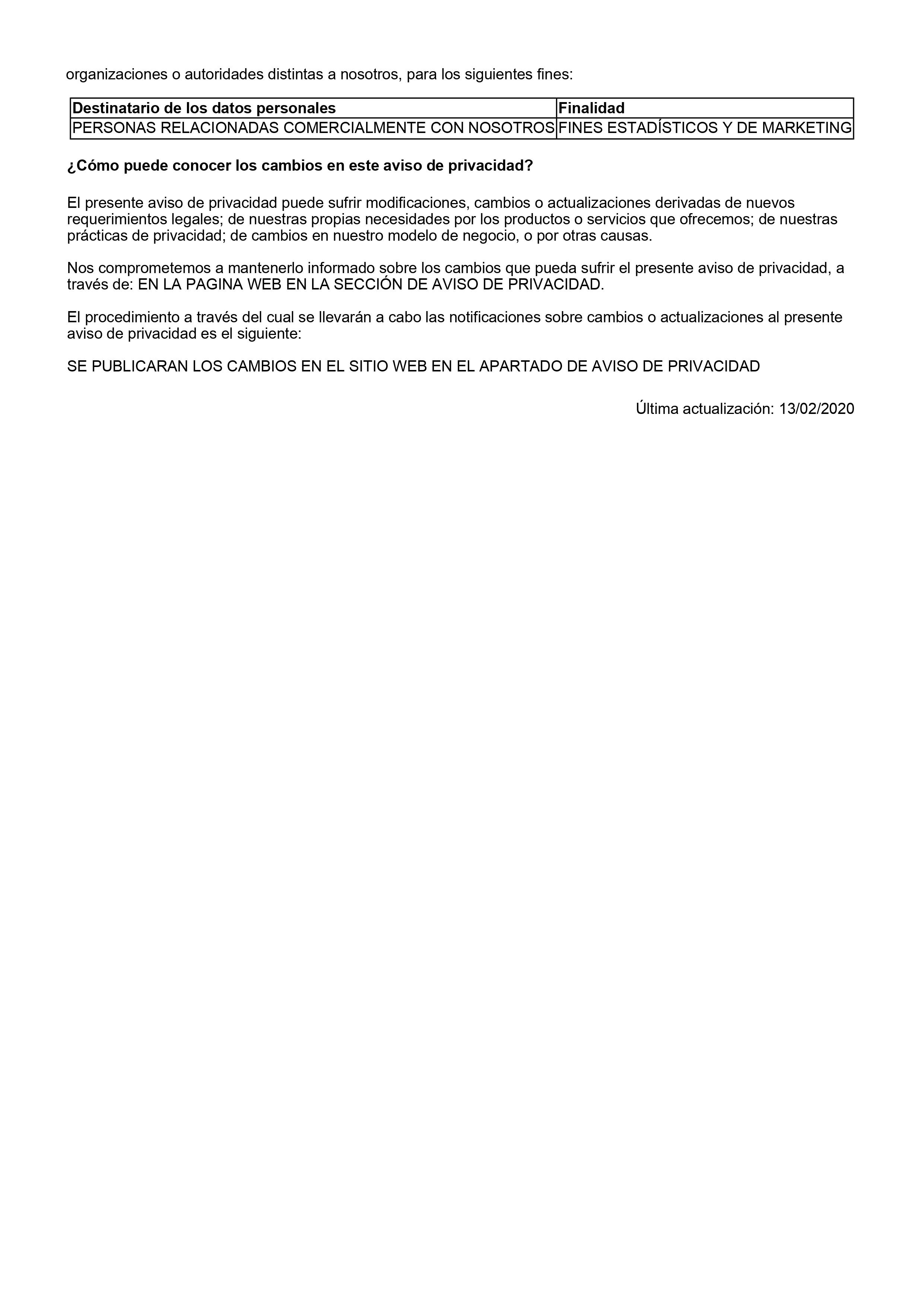politica de privacidad